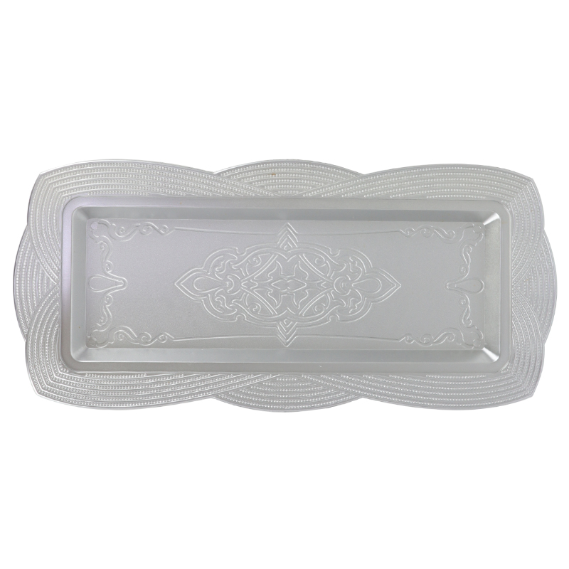 BOITE A GATEAU AVEC COUVERCLE TRANSPARENT PLASTIQUE MODELE OR - 38 * 17 * 14 cm