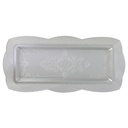 BOITE A GATEAU AVEC COUVERCLE TRANSPARENT PLASTIQUE MODELE OR - 38 * 17 * 14 cm
