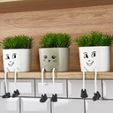 POT FLEUR DECO 14X8X9 CM MIX BLANC/BEIGE