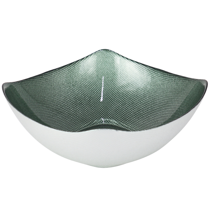 BOL DECO LUXE 25 CM VERRE MIX  VIOLET/BLEU/VERT