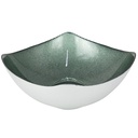 BOL DECO LUXE 25 CM VERRE MIX  VIOLET/BLEU/VERT