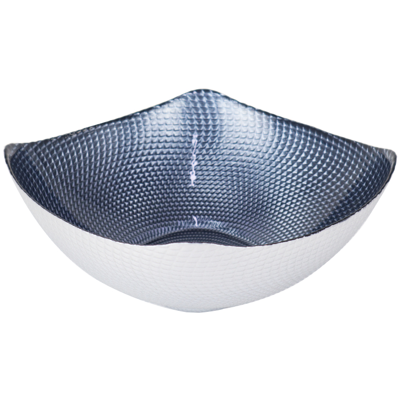 BOL DECO LUXE 25 CM VERRE MIX  VIOLET/BLEU/VERT
