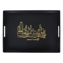 PLATEAU DECO RECTANGULAIRE PLASTIQUE GRAND MODELE 38X28 CM MIX DESIGNS
