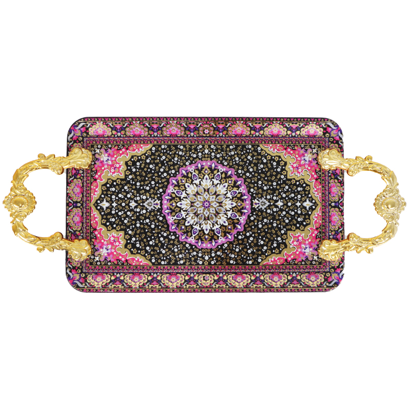 PLATEAU DECO PLASTIQUE 40X18 CM DESIGNS MIX