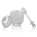 POT A MIEL PLASTIQUE AVEC CUILLERE 15X9 CM TRANSPARENT 