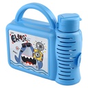 SET A DEJEUNER ENFANT AVEC BOUTEILLE 400 CC - 21 X 19 X 7 CM MIX GRIS/VIOLET/ROSE/BLEU