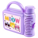 SET A DEJEUNER ENFANT AVEC BOUTEILLE 400 CC - 21 X 19 X 7 CM MIX GRIS/VIOLET/ROSE/BLEU