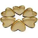 SET 6 MINI ASSIETTES DECO COEURMODELE OR 6(11*10*2)cm