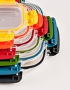 BOITE ALIMENTAIRE CARRE 1700 ML MIX COULEURS 