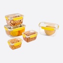 BOITE ALIMENTAIRE RECTANGULAIRE LONG 1575 ML MIX COULEURS 