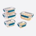 BOITE ALIMENTAIRE RECTANGULAIRE 550 ML MIX COULEURS 