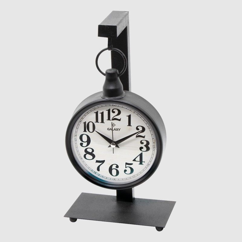 HORLOGE A POSER DECO METAL 36X18 CM  MIX OR/ARGENT/NOIR