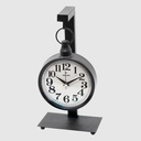HORLOGE A POSER DECO METAL 36X18 CM  MIX OR/ARGENT/NOIR