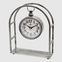HORLOGE A POSER DECO METAL 38X29 CM  MIX OR/ARGENT/NOIR