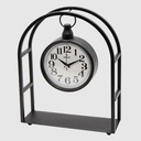 HORLOGE A POSER DECO METAL 38X29 CM  MIX OR/ARGENT/NOIR