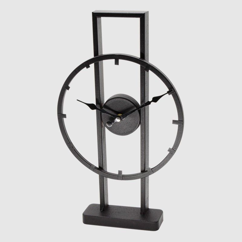 HORLOGE A POSER DECO METAL 42X26 CM  MIX OR/ARGENT/NOIR