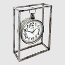 HORLOGE A POSER DECO METAL 42X25 CM  MIX OR/ARGENT/NOIR