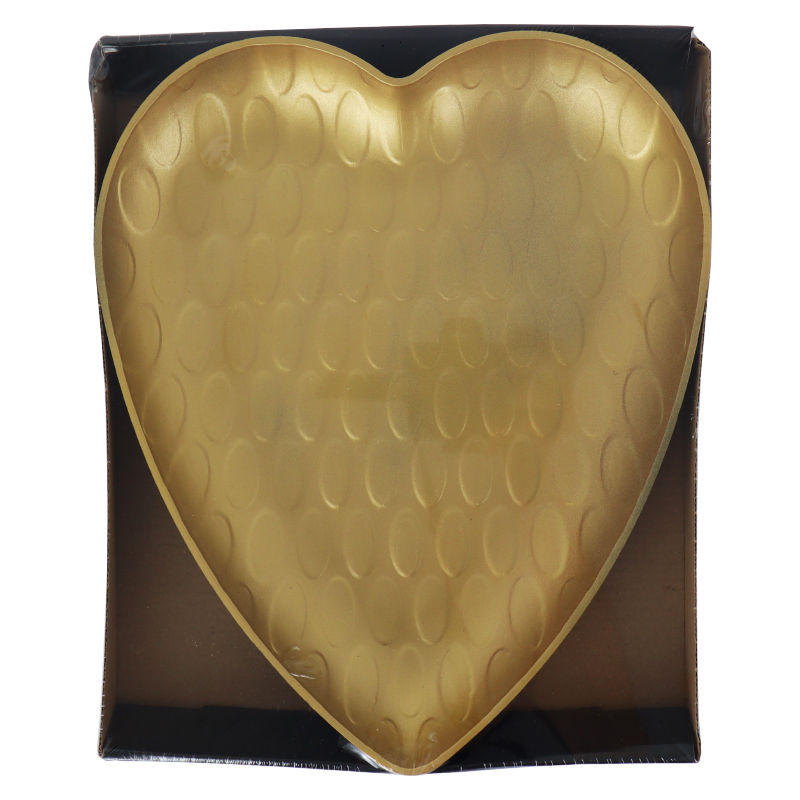 PLATEAU DECO CŒUR MODELE OR - 31 * 35 * 3 cm