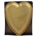 PLATEAU DECO CŒUR MODELE OR - 31 * 35 * 3 cm