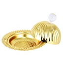 BOITE METAL DECO AVEC COUVERCLE MODELE OR 17X13 CM 