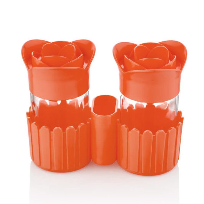 SET POIVRE &amp; SEL 2X67 CC MIX JAUNE/ORANGE/VERT/ROSE