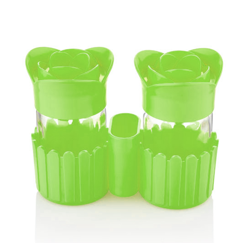 SET POIVRE &amp; SEL 2X67 CC MIX JAUNE/ORANGE/VERT/ROSE
