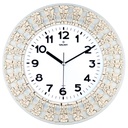 HORLOGE MURALE DECORATIVE 32.8 CM MIX BLANC/OR