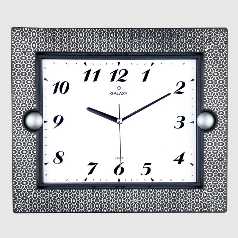 HORLOGE MURALE DECORATIVE MIX:BLANC+NOIR 29,5 X 34,5 CM