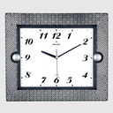 HORLOGE MURALE DECORATIVE MIX:BLANC+NOIR 29,5 X 34,5 CM