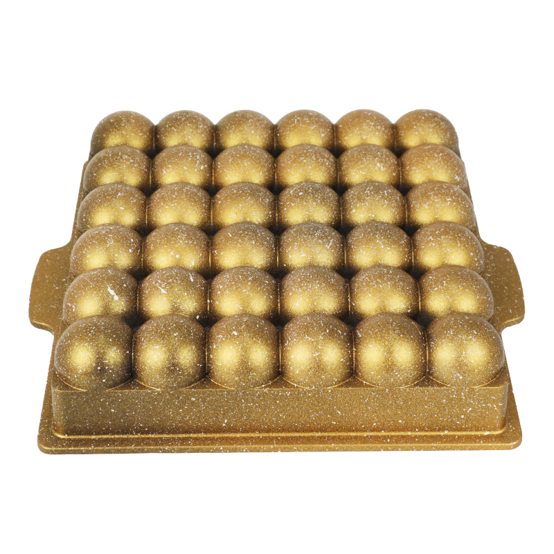 MOULE GATEAU GRANIT 31X28X7 CM MIX BORDEAU/NOIR