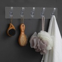 PORTE MANTEAU 5 POSITIONS 30X7 CM TRANSPARENT