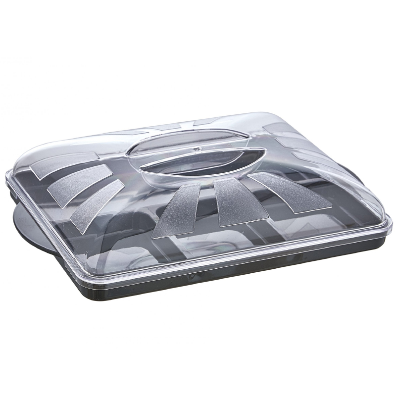 BOITE PETIT DEJEUNER 6 COMPARTIMENTS 27X18X 6 CM CRYSTAL MAT