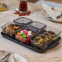 BOITE PETIT DEJEUNER 5 COMPARTIMENTS 32X21X6 CM CRYSTAL MAT