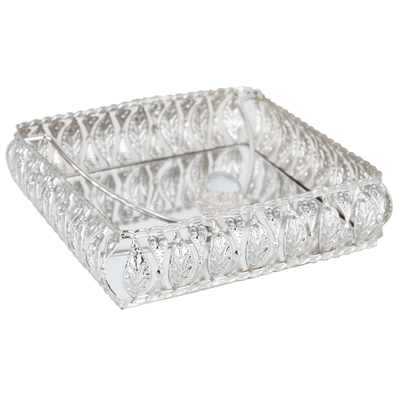 PORTE PAPIER DECO 17.5X17.5 CM MIX DESIGNS MODELE ARGENT