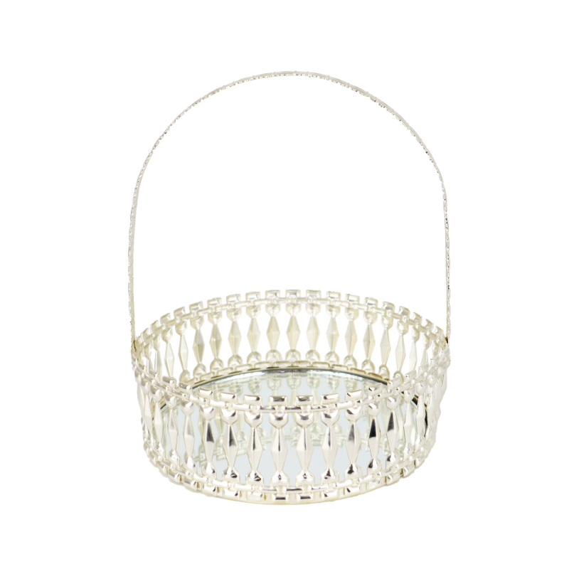 PANIER DECO 7 CM MODELE ARGENT