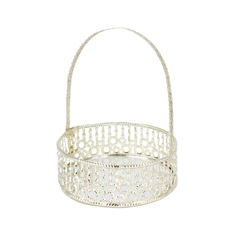 PANIER DECO 7 CM MODELE ARGENT
