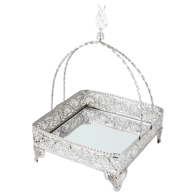 PANIER DECO 27X18 CM MODELE ARGENT