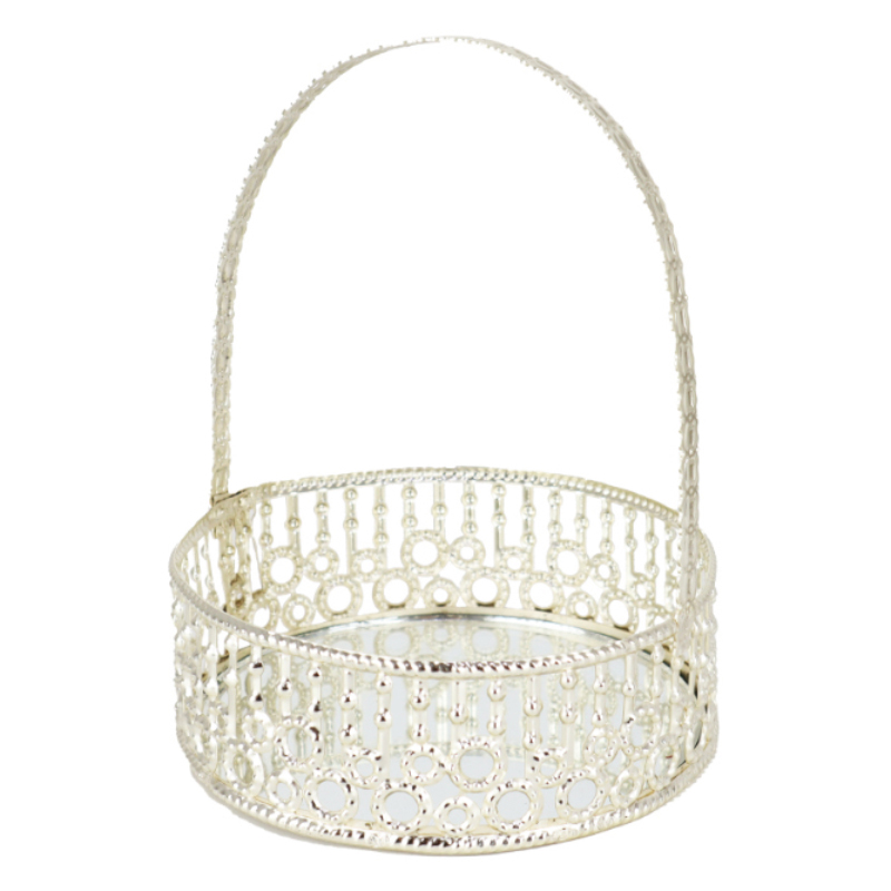 PANIER DECO 12 CM MODELE ARGENT
