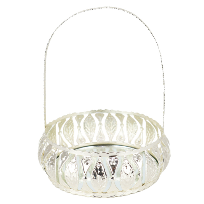 PANIER DECO 12 CM MODELE ARGENT