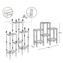 ETAGERE DECO SALON PLASTIQUE 108X100X29 CM MIX GRIS/BLANC