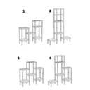 ETAGERE DECO SALON PLASTIQUE 108X100X29 CM MIX GRIS/BLANC