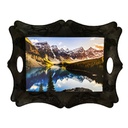 PLATEAU DECO RECTANGLE NOIR 43 X 33CM