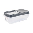 RANGEMENT ALIMENT PLASTIQUE 5 LITRES COULEUR BEIGE/GRIS