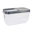 RANGEMENT ALIMENT PLASTIQUE 7.5 LITRES COULEUR BEIGE/GRIS