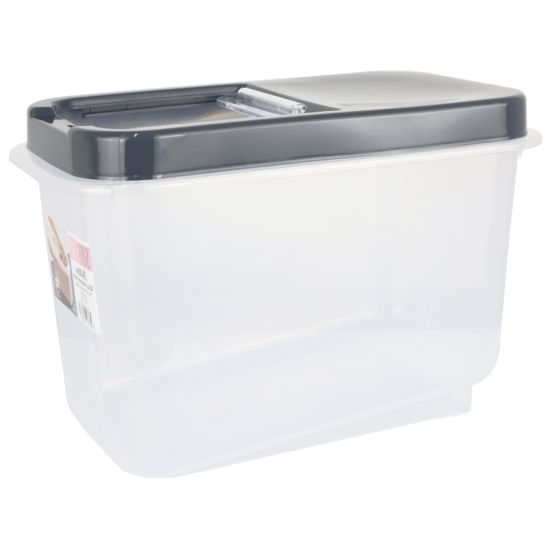 RANGEMENT ALIMENT PLASTIQUE 10 LITRES COULEUR BEIGE/GRIS