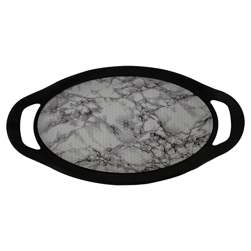 PLATEAU DECO NOIR AVEC ANSE 30 X 16 CM