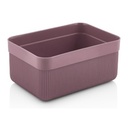 BAC RANGEMENT PLASTIQUE 2.7 LITRES MIX ROSE/GRIS/BEIGE/CREME