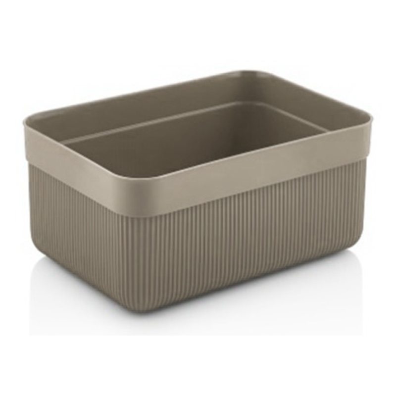 BAC RANGEMENT PLASTIQUE 2.7 LITRES MIX ROSE/GRIS/BEIGE/CREME