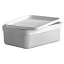 BAC RANGEMENT PLASTIQUE AVEC COUVERCLE 2.7 LITRES MIX ROSE/GRIS/BEIGE/CREME