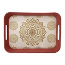 PETIT PLATEAU DECO MIX:MENTHE-ROSE 28 X20 CM